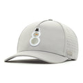 Snowman performance golf snapback hat in light gray