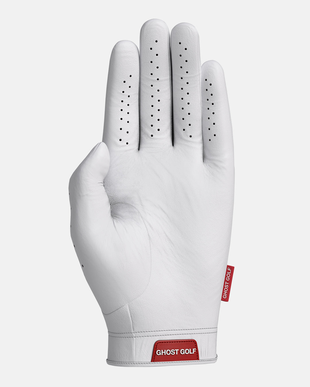 Ghost Golf mens white Cabretta leather glove