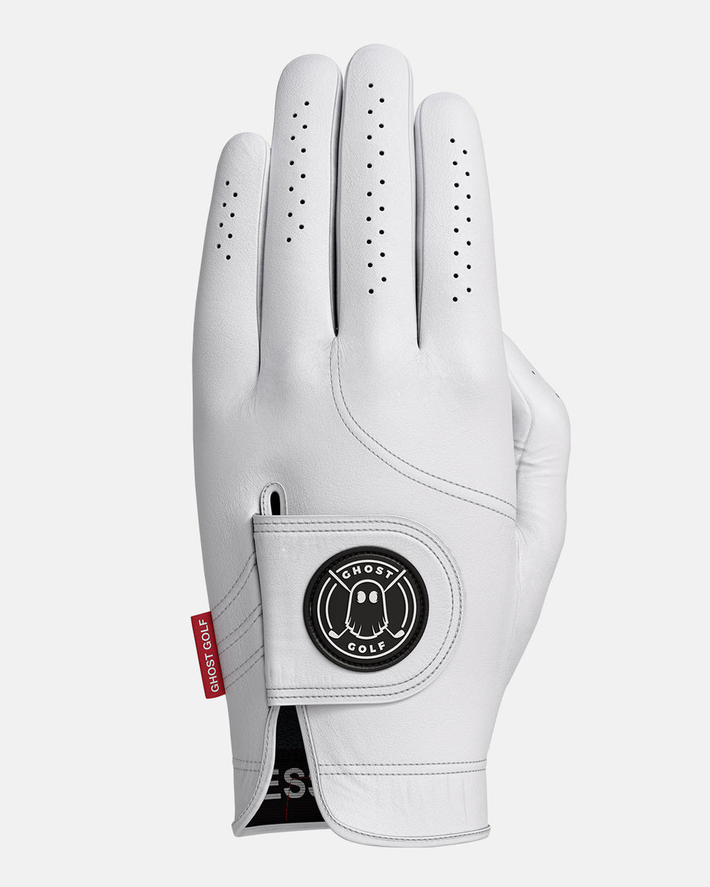 Ghost Golf mens white Cabretta leather glove