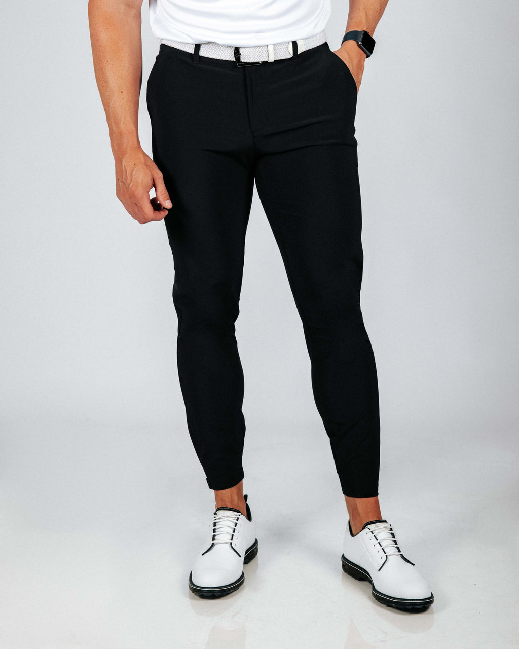 Mens black golf jogger