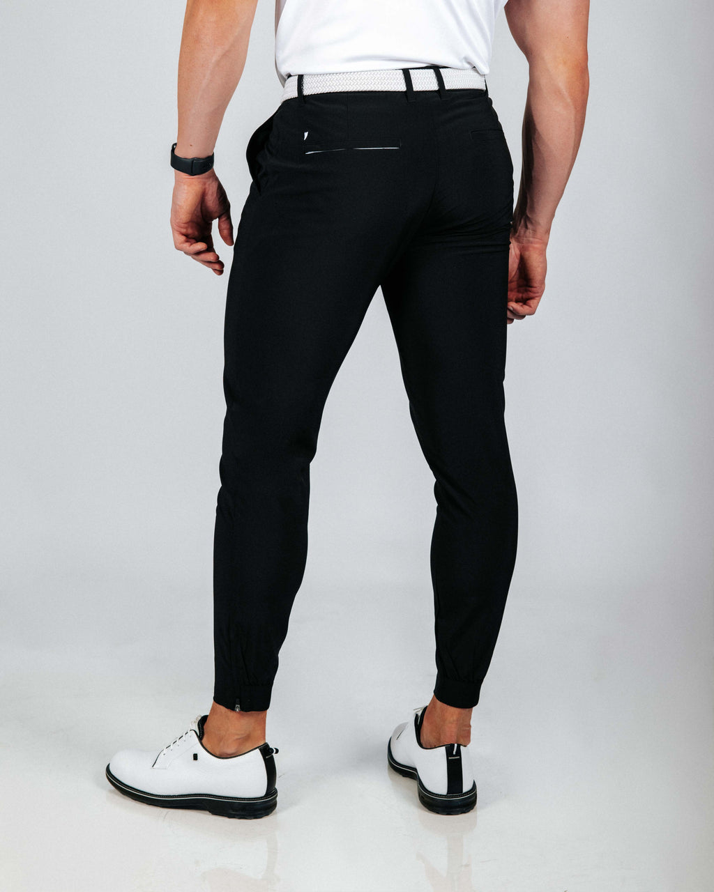 Mens black golf jogger