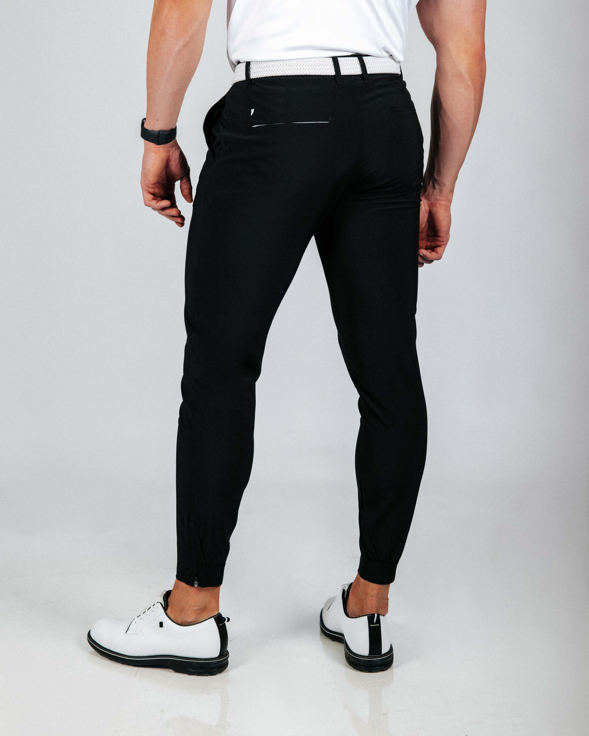 Mens black golf jogger